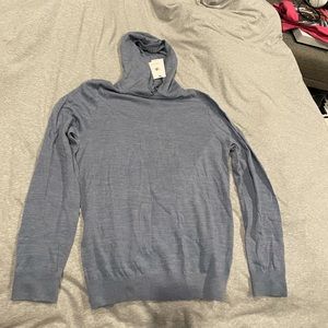 Reiss blue melanin Merino Wool hoodie